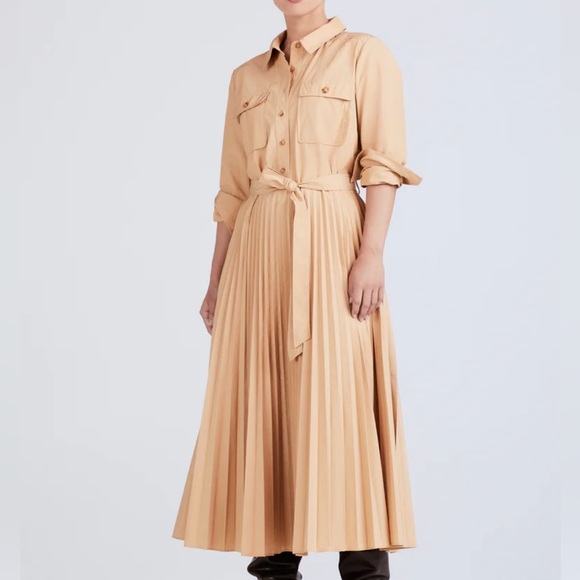 10 Crosby Derek Lam Dresses & Skirts - DEREK LAM 10 CROSBY KENZA LONG SLEEVE PLEATED SKIRT DRESS Size 12